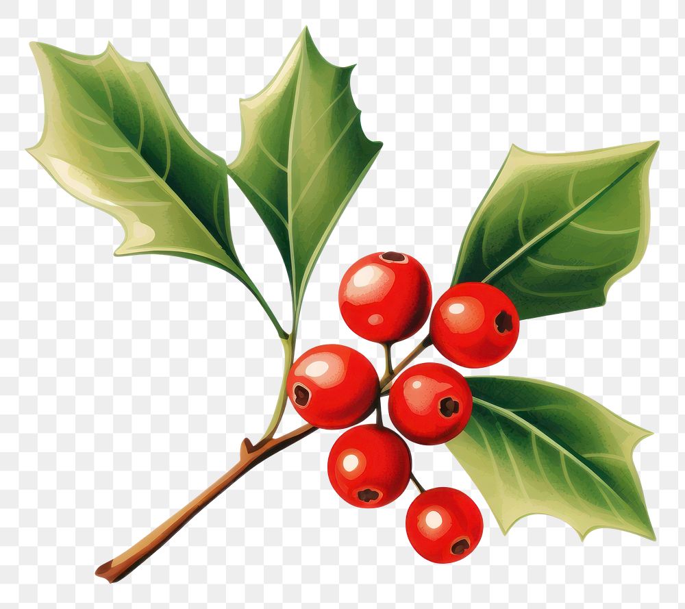 PNG Mistletoe cherry plant leaf. AI generated Image by rawpixel.