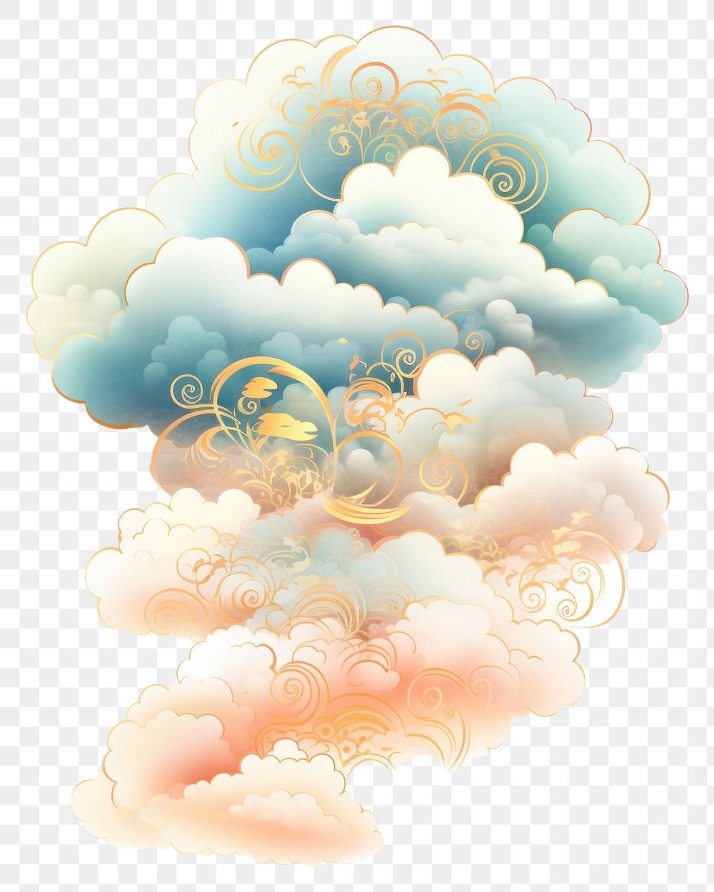 PNG One auspicious cloud backgrounds pattern nature. 