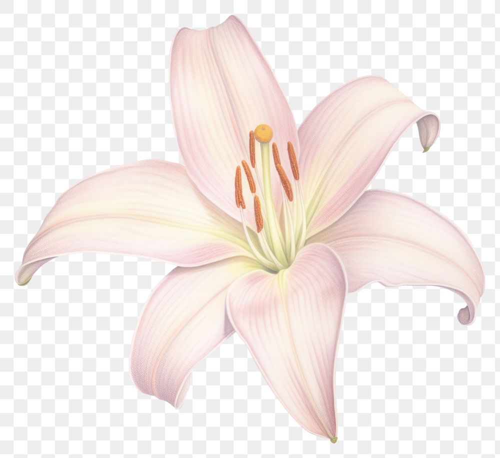 PNG  Lily flower plant white background inflorescence. 