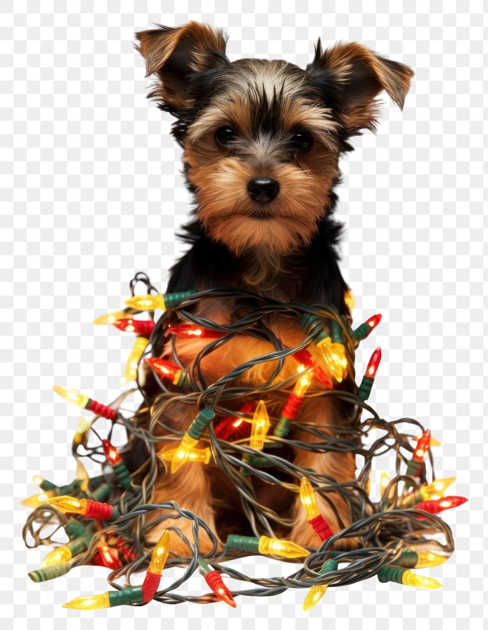 PNG Dog christmas terrier mammal. AI generated Image by rawpixel.