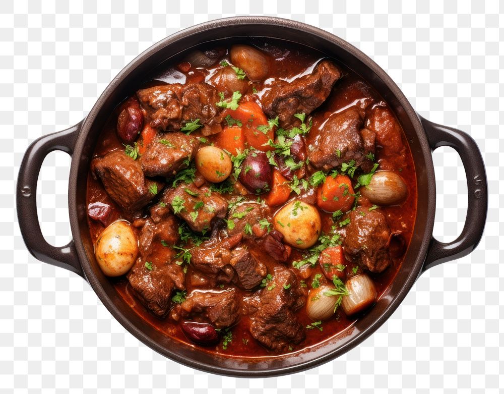 PNG  Beef stew curry meat food. AI generated Image by rawpixel.
