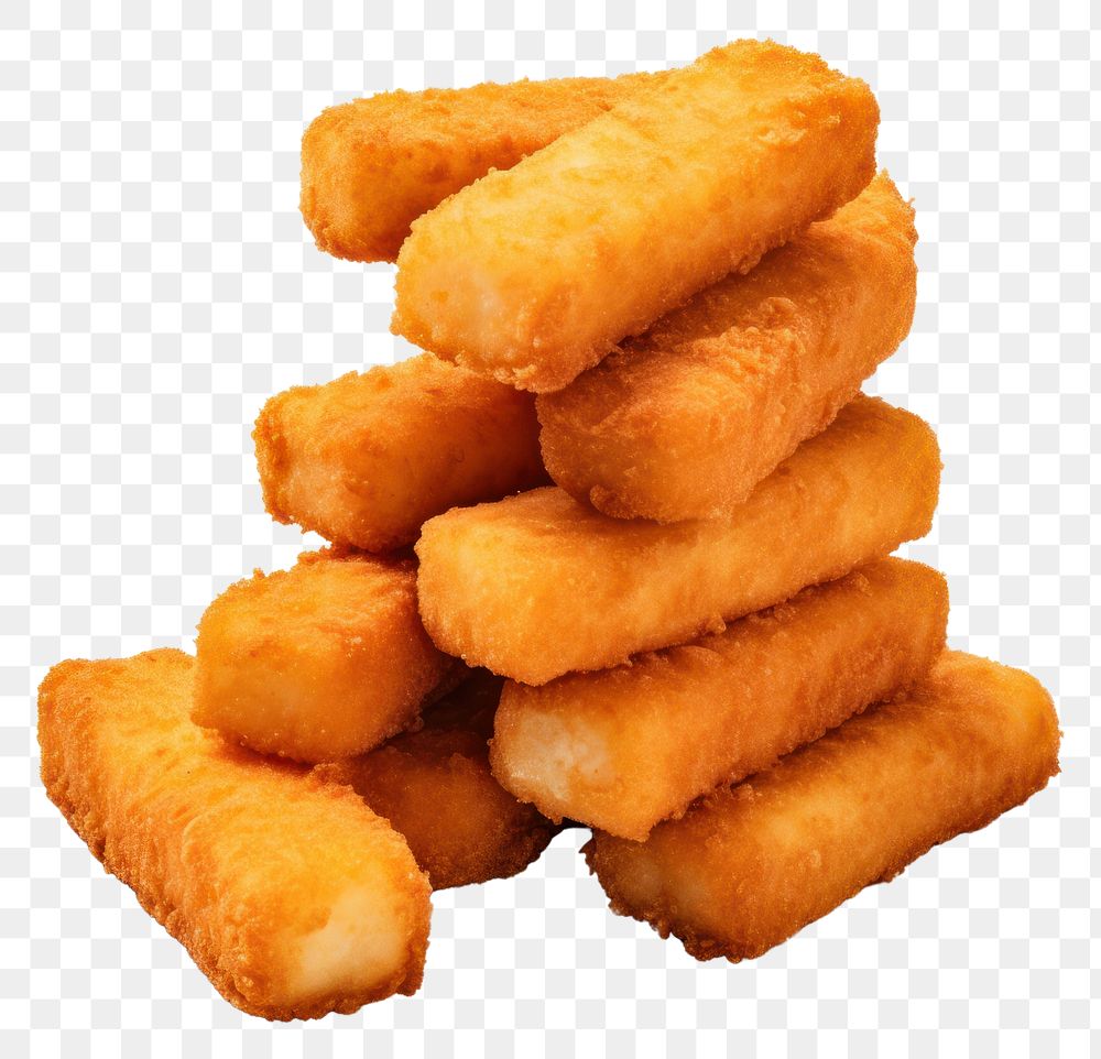 PNG Fish sticks food white background croquette. AI generated Image by rawpixel.