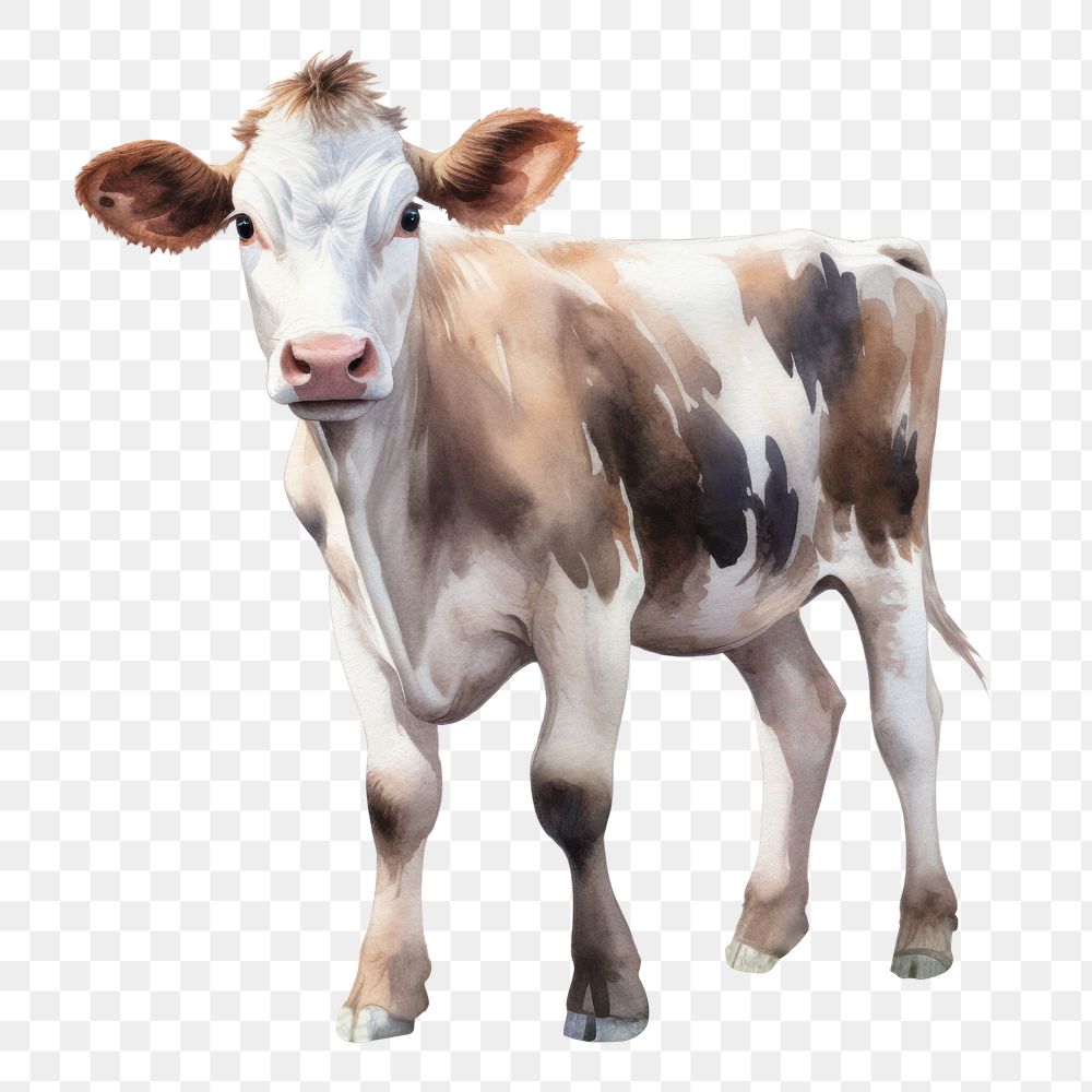 PNG  Cow grassing livestock mammal animal. AI generated Image by rawpixel.