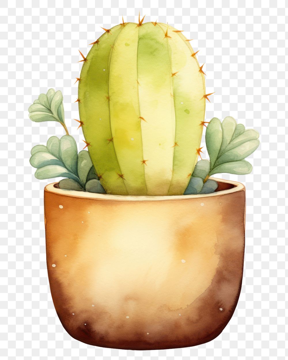 PNG  Cactus plant white background houseplant. AI generated Image by rawpixel.