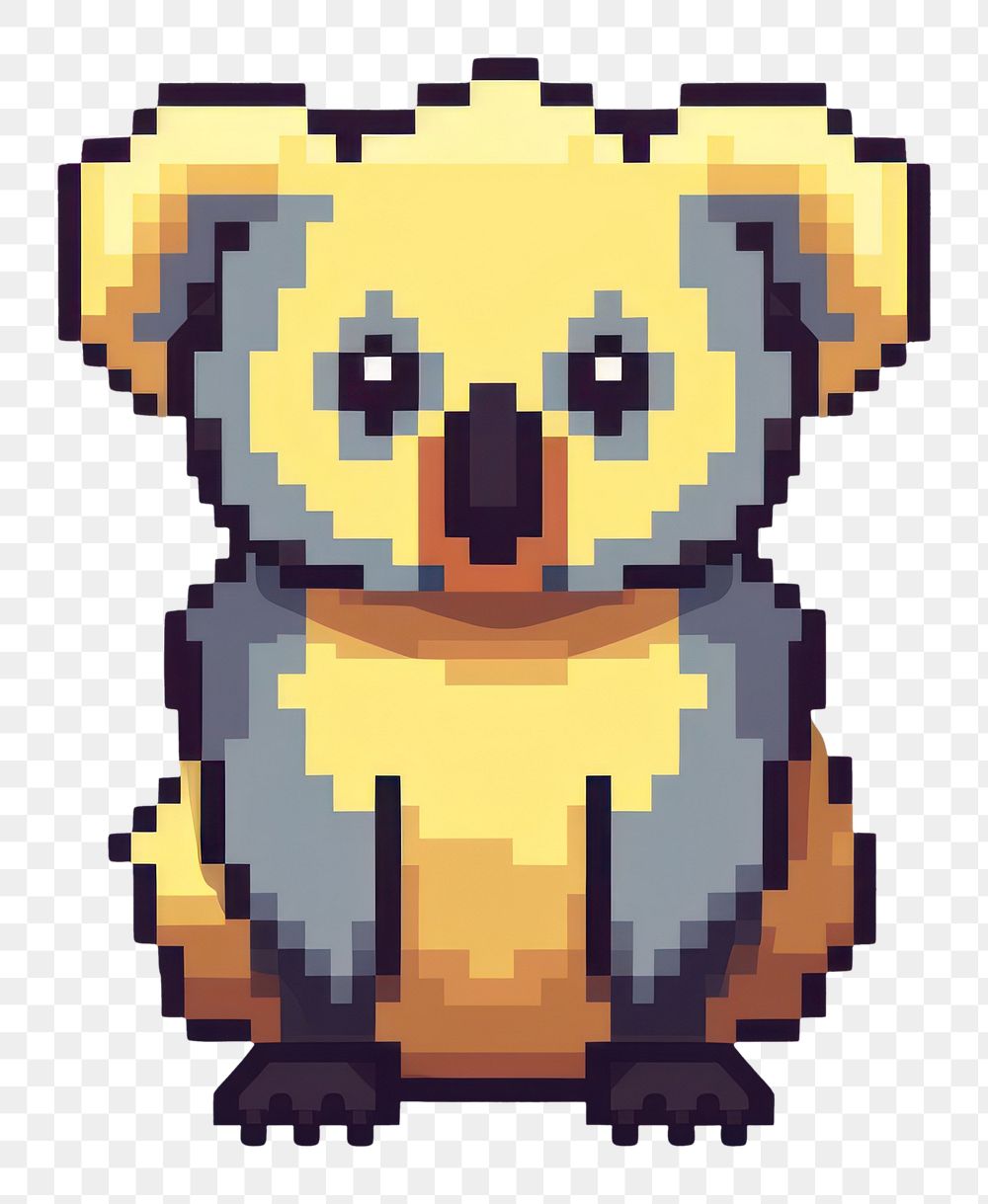 PNG Cute Koala representation creativity pixelated. AI generated Image by rawpixel.