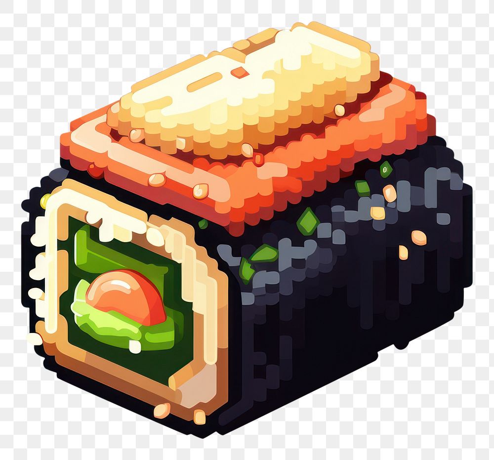 PNG Cute sushi rice food dish. AI generated Image by rawpixel.