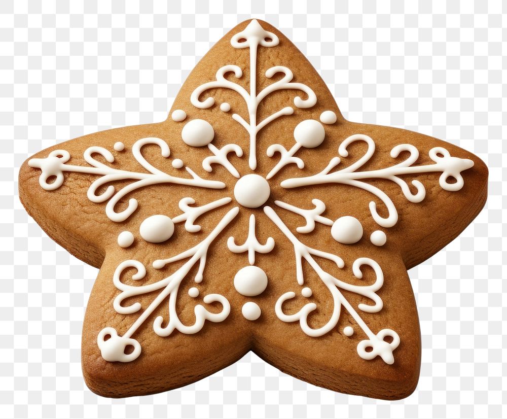 PNG Ginger bread cookie gingerbread dessert biscuit. AI generated Image by rawpixel.