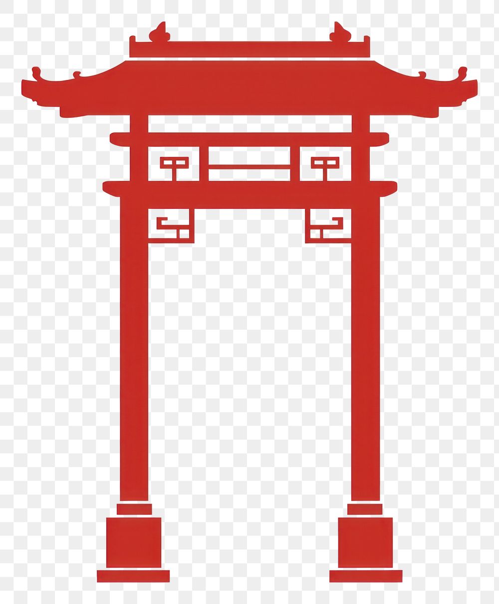 PNG Chinese frame gate white background architecture. 