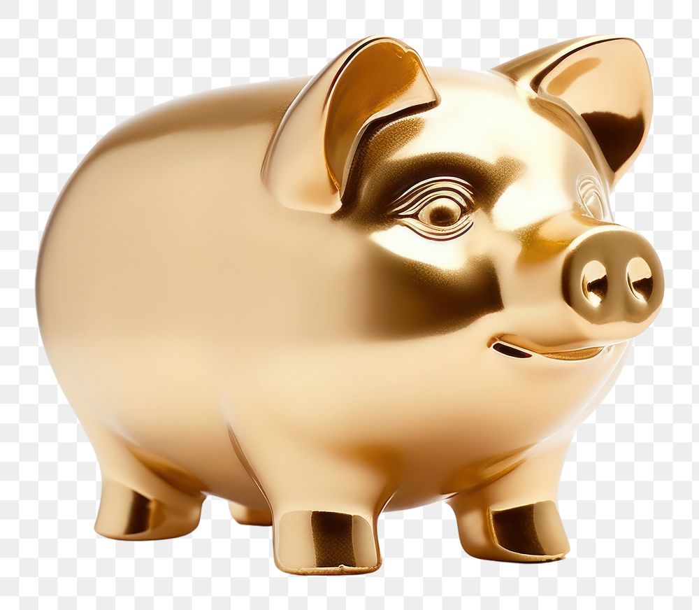 PNG Pig chinese gold mammal white background representation. AI generated Image by rawpixel.
