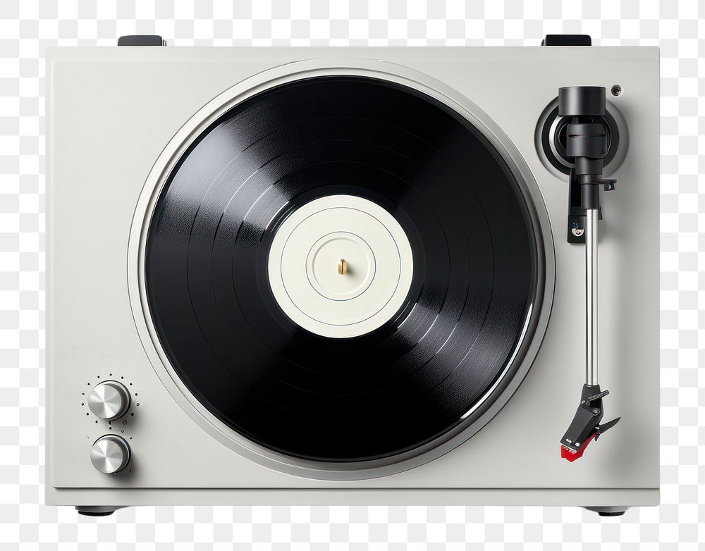 PNG  Record player electronics white background gramophone. AI generated Image by rawpixel.