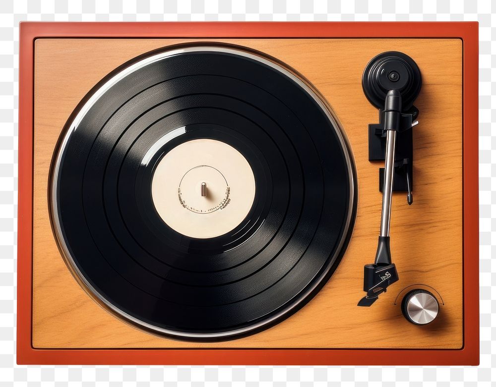 PNG  Record player white background electronics gramophone. AI generated Image by rawpixel.