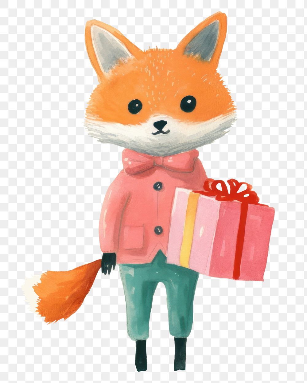 PNG Fox nature cute art. AI generated Image by rawpixel.