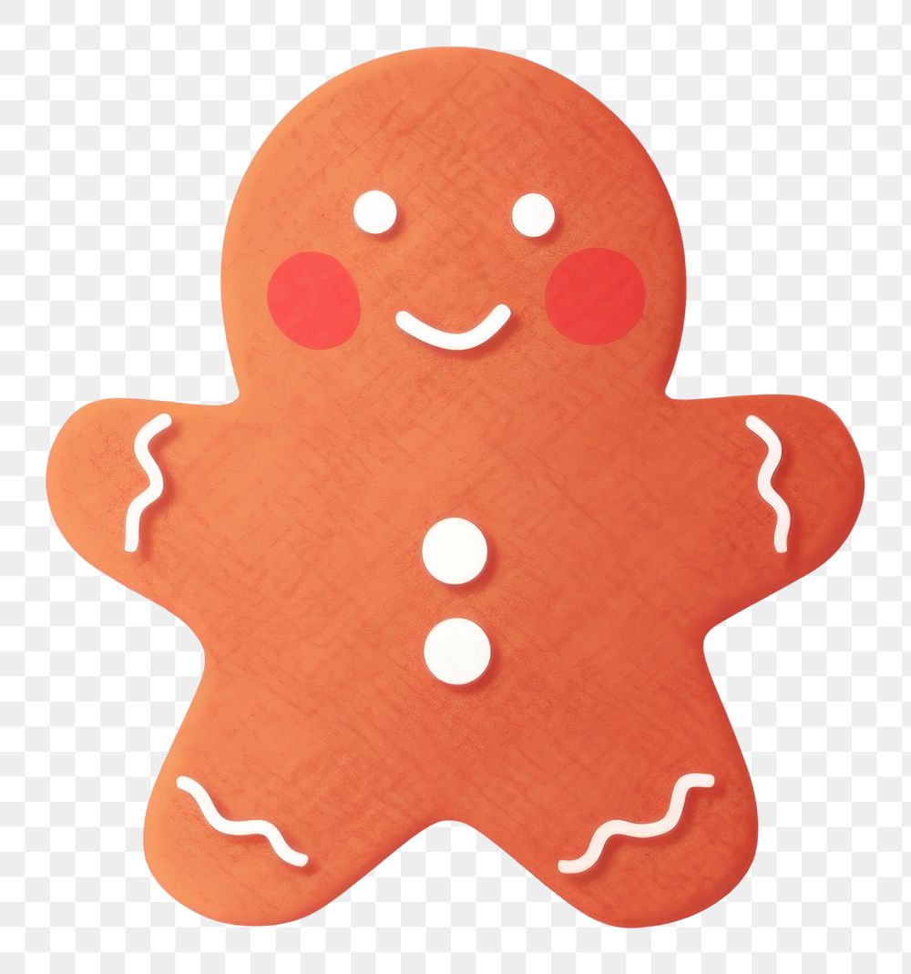 PNG Ginger cookie gingerbread food anthropomorphic. AI generated Image by rawpixel.