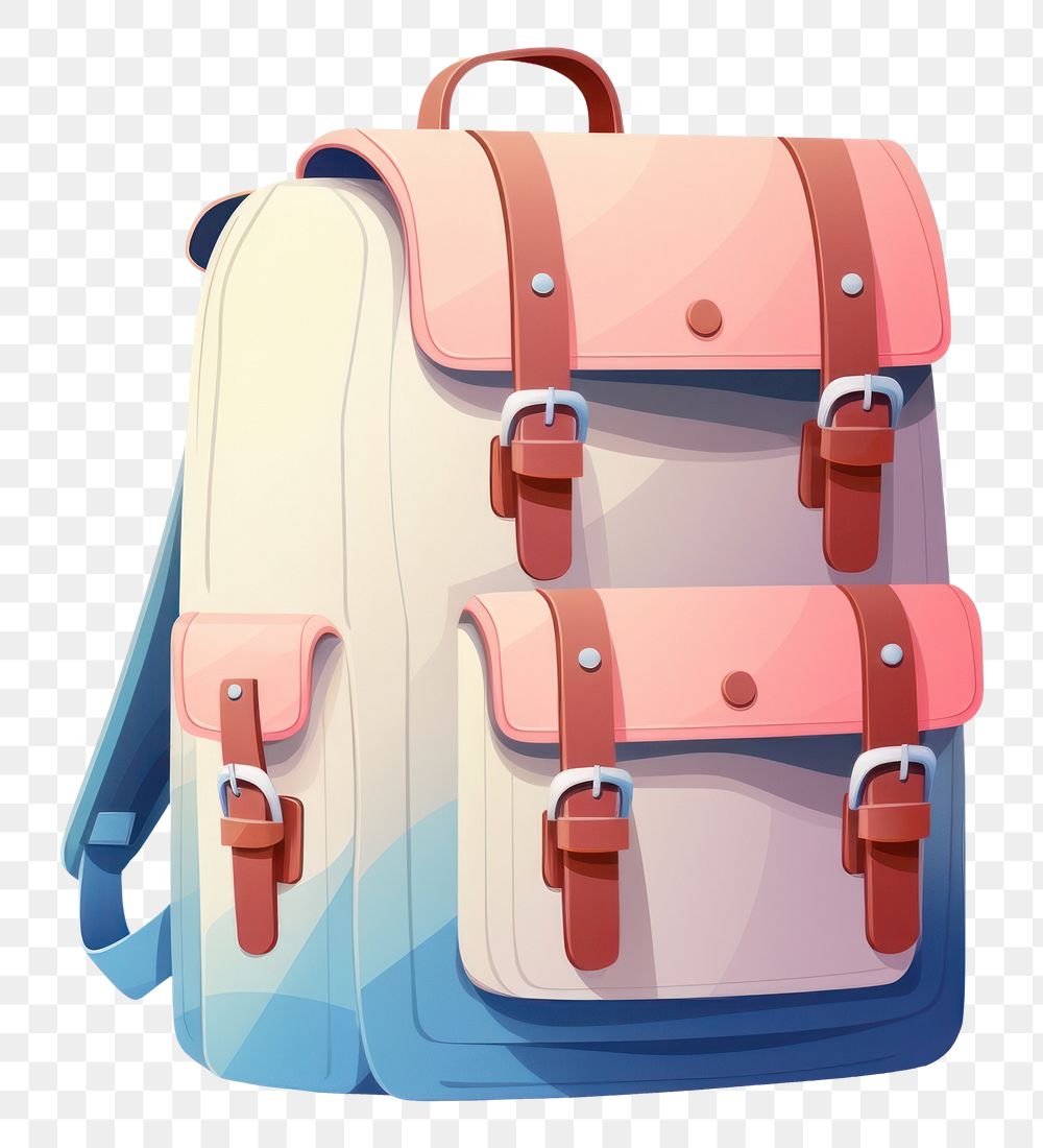 PNG Travel backpack bag white background suitcase. AI generated Image by rawpixel.