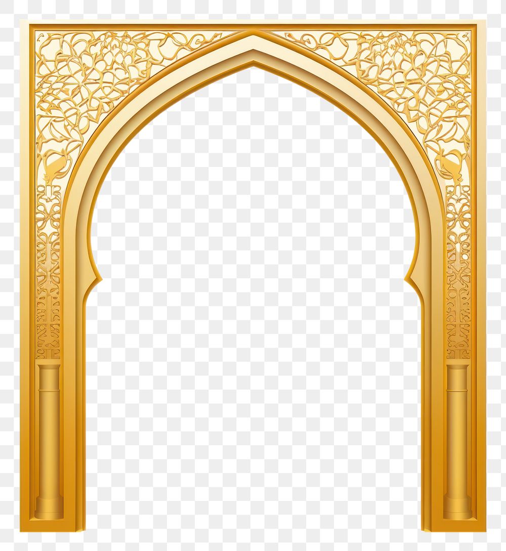 PNG Door frame architecture gold white background