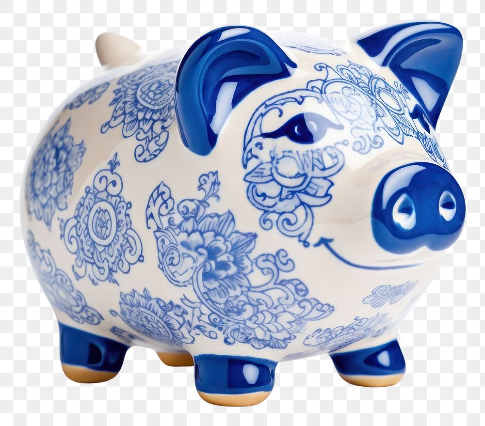PNG  Piggy bank porcelain white background representation. AI generated Image by rawpixel.