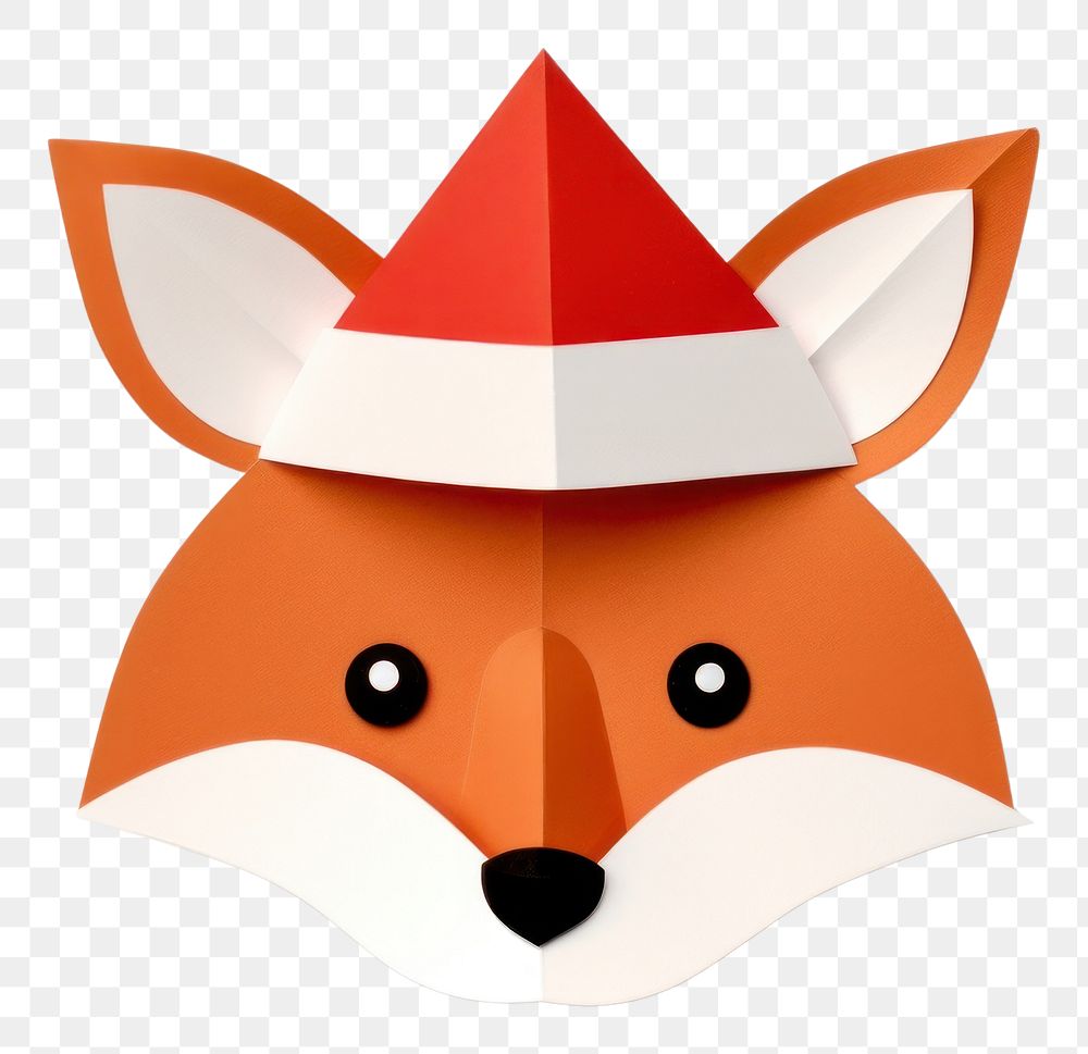PNG  Fox paper christmas origami. AI generated Image by rawpixel.