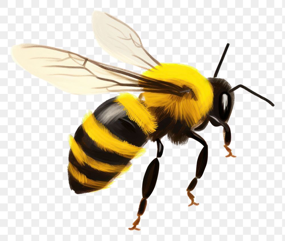 PNG Bee animal insect. AI generated Image by rawpixel.