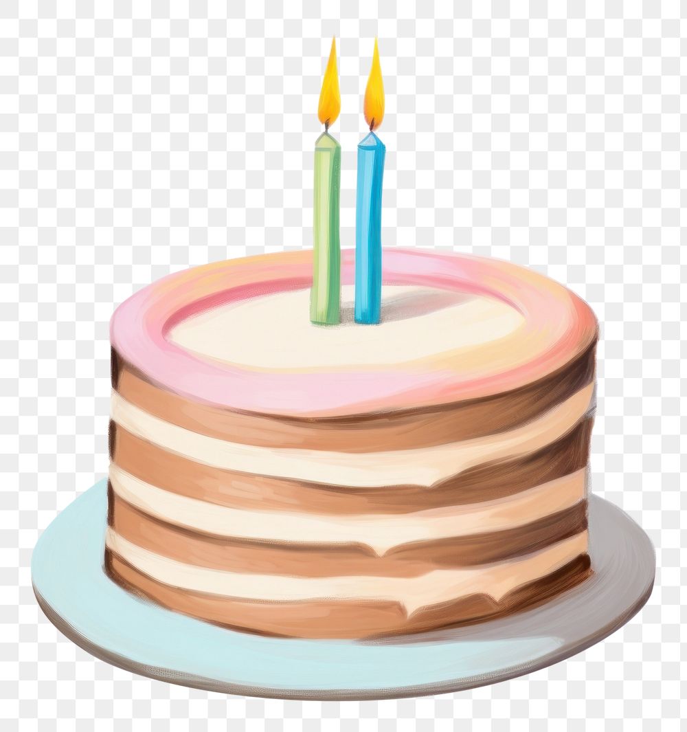 PNG Birthday cake dessert. AI generated Image by rawpixel.