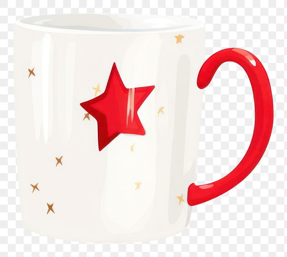PNG Christmas mug drink cup white background. AI generated Image by rawpixel.