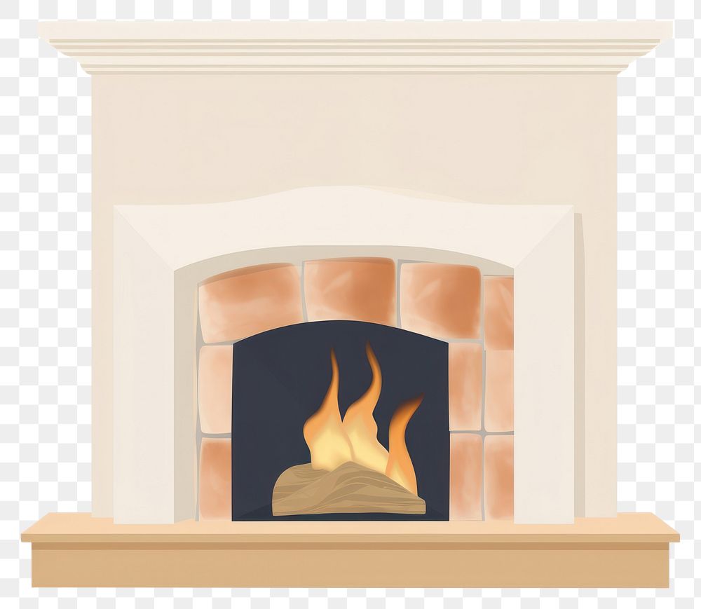 PNG  Fireplace hearth white background architecture. AI generated Image by rawpixel.