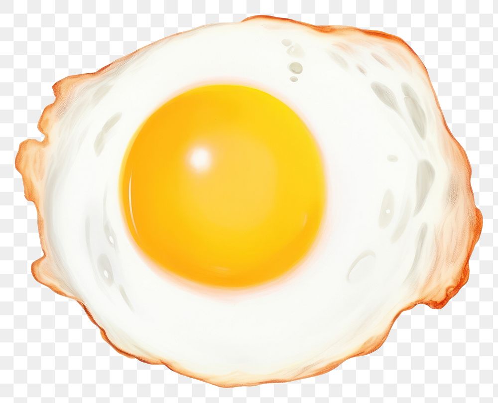 PNG  Fried egg food white background freshness. AI generated Image by rawpixel.