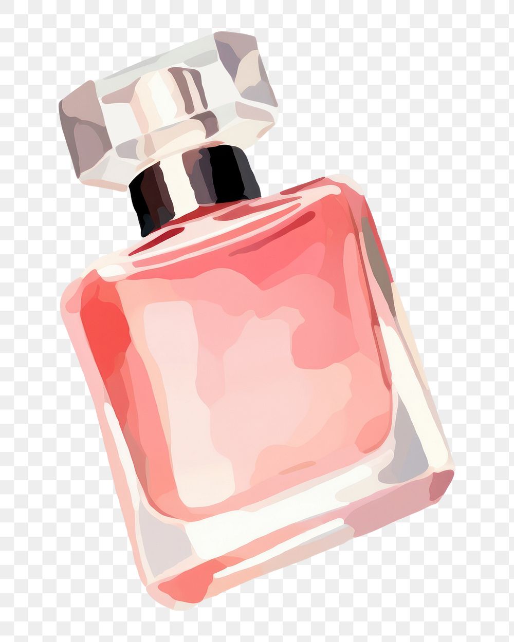 PNG  Perfume bottle cosmetics white background glass. AI generated Image by rawpixel.