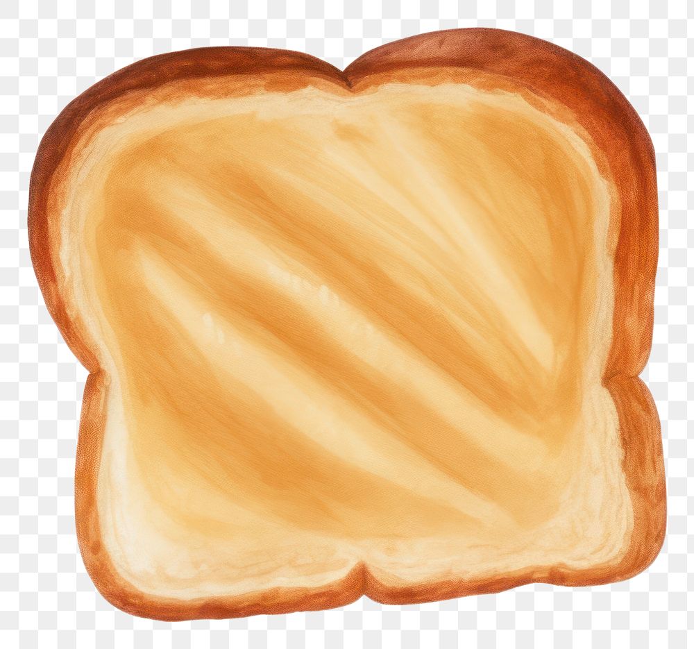 PNG  Toast bread food white background. AI generated Image by rawpixel.