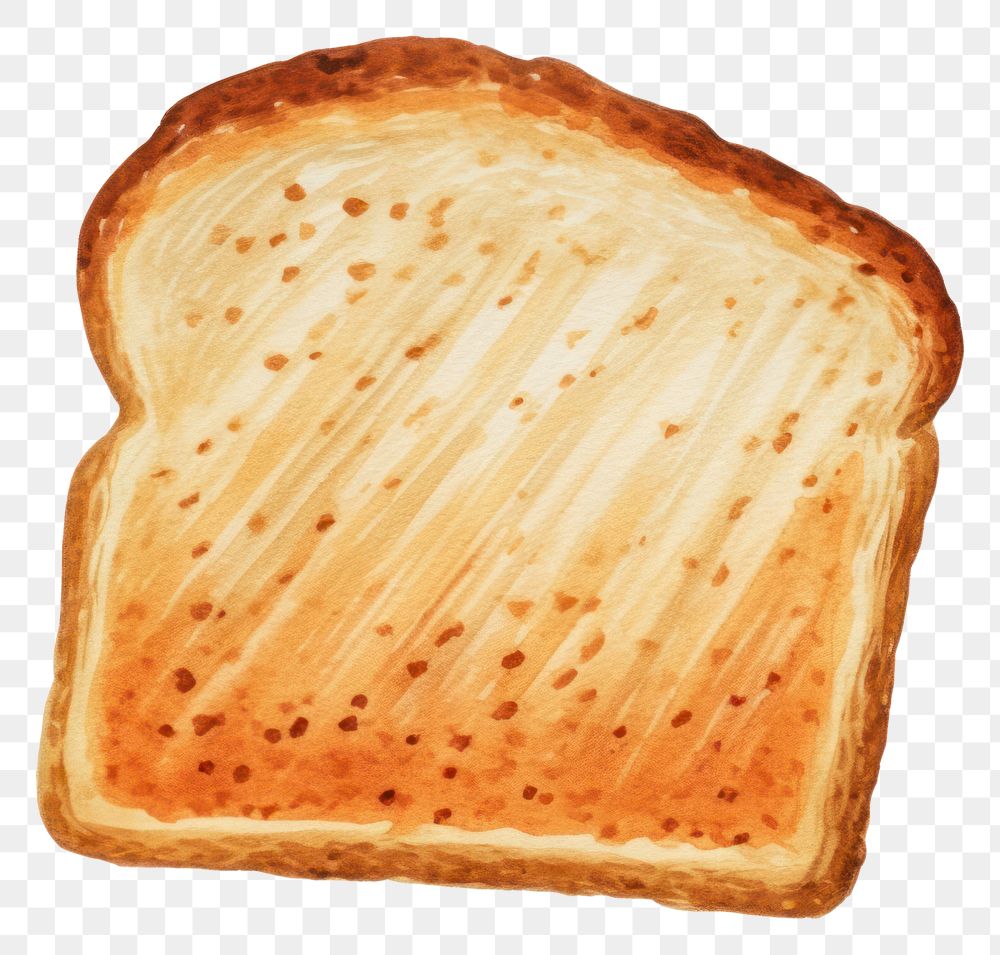 PNG  Toast bread food white background. AI generated Image by rawpixel.