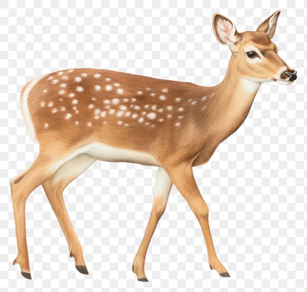 PNG  Deer wildlife animal mammal. 