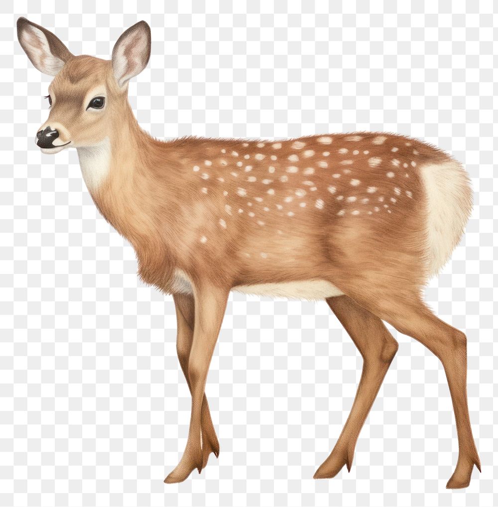 PNG  Deer wildlife animal mammal. AI generated Image by rawpixel.