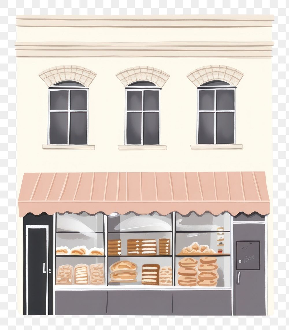 PNG Bakery store bread architecture building. AI generated Image by rawpixel.