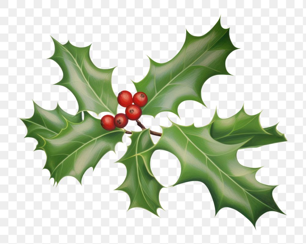 PNG holly branch, transparent background