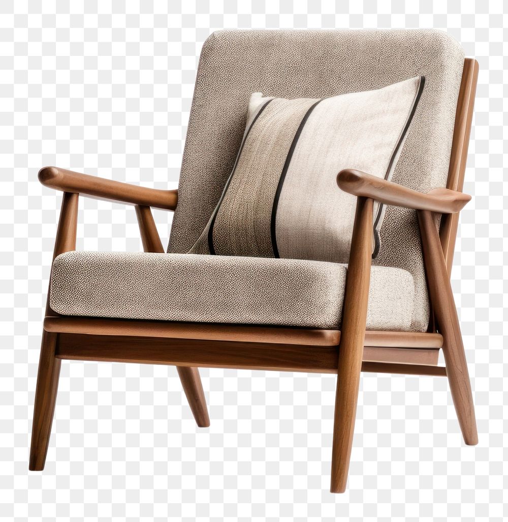 PNG Wooden armchair, home furniture. AI generated Image by rawpixel.