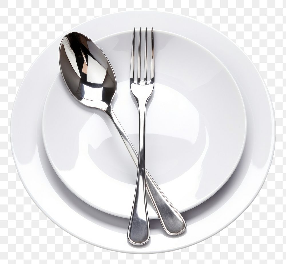 PNG  Plate spoon fork silverware. AI generated Image by rawpixel.