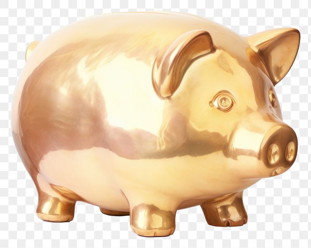 PNG  Piggy bank pig mammal white background. AI generated Image by rawpixel.