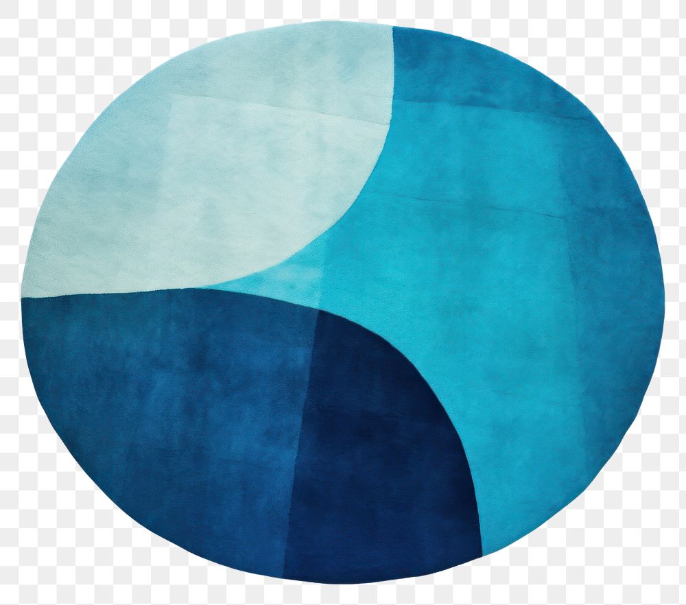 PNG A blue felt circle turquoise creativity pattern. 