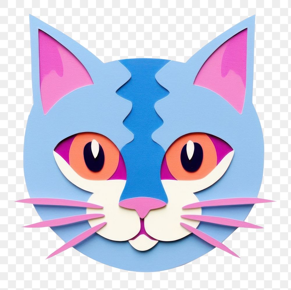 PNG Cat face animal mammal craft. AI generated Image by rawpixel.