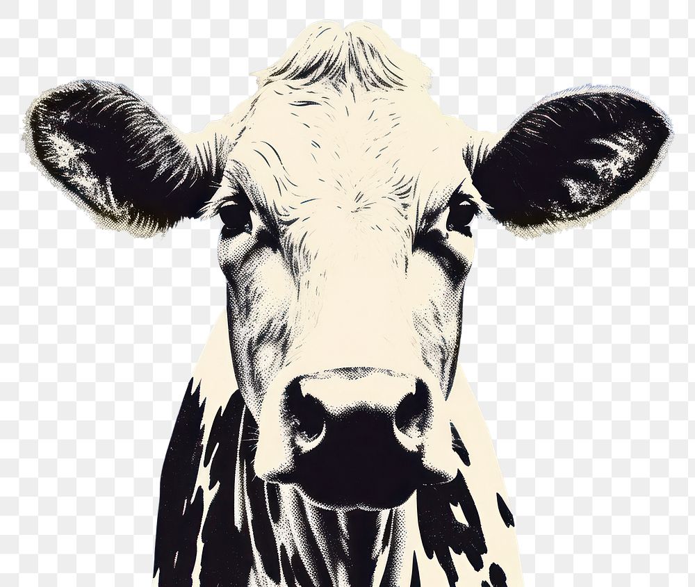 PNG Cow cattle livestock mammal. AI generated Image by rawpixel.