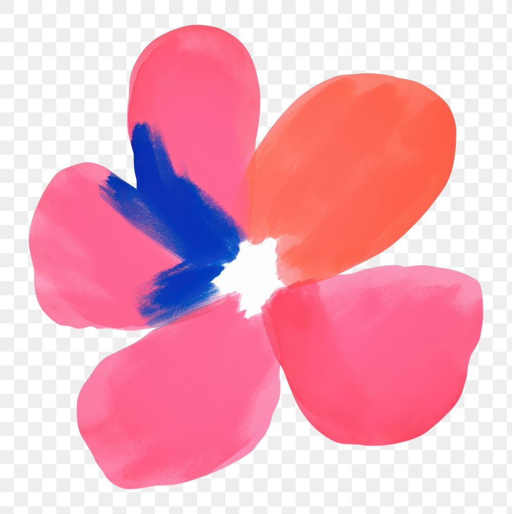 PNG Cute flower petal white background creativity. AI generated Image by rawpixel.