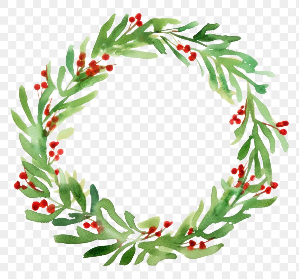 PNG  Christmas wreath christmas pattern plant