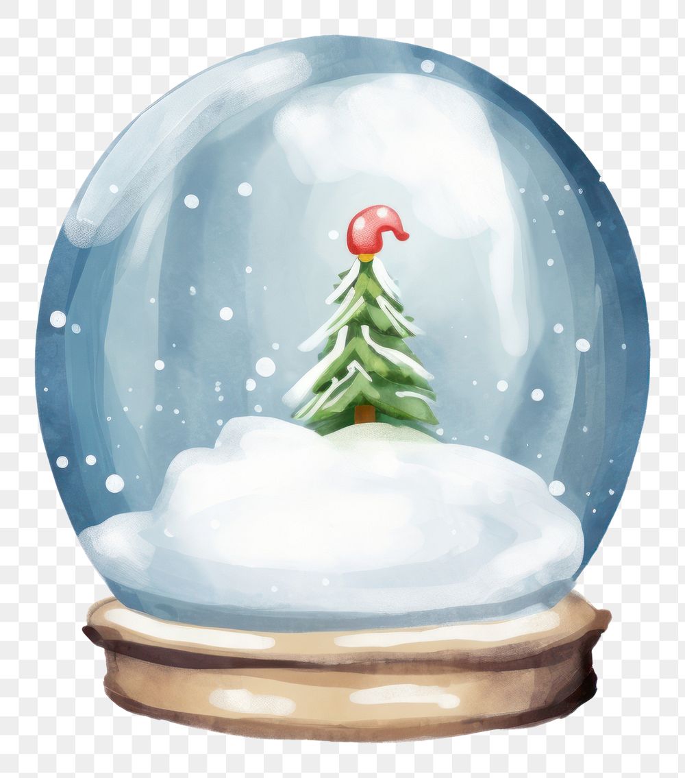PNG  Christmas snowglobe white background celebration creativity. AI generated Image by rawpixel.