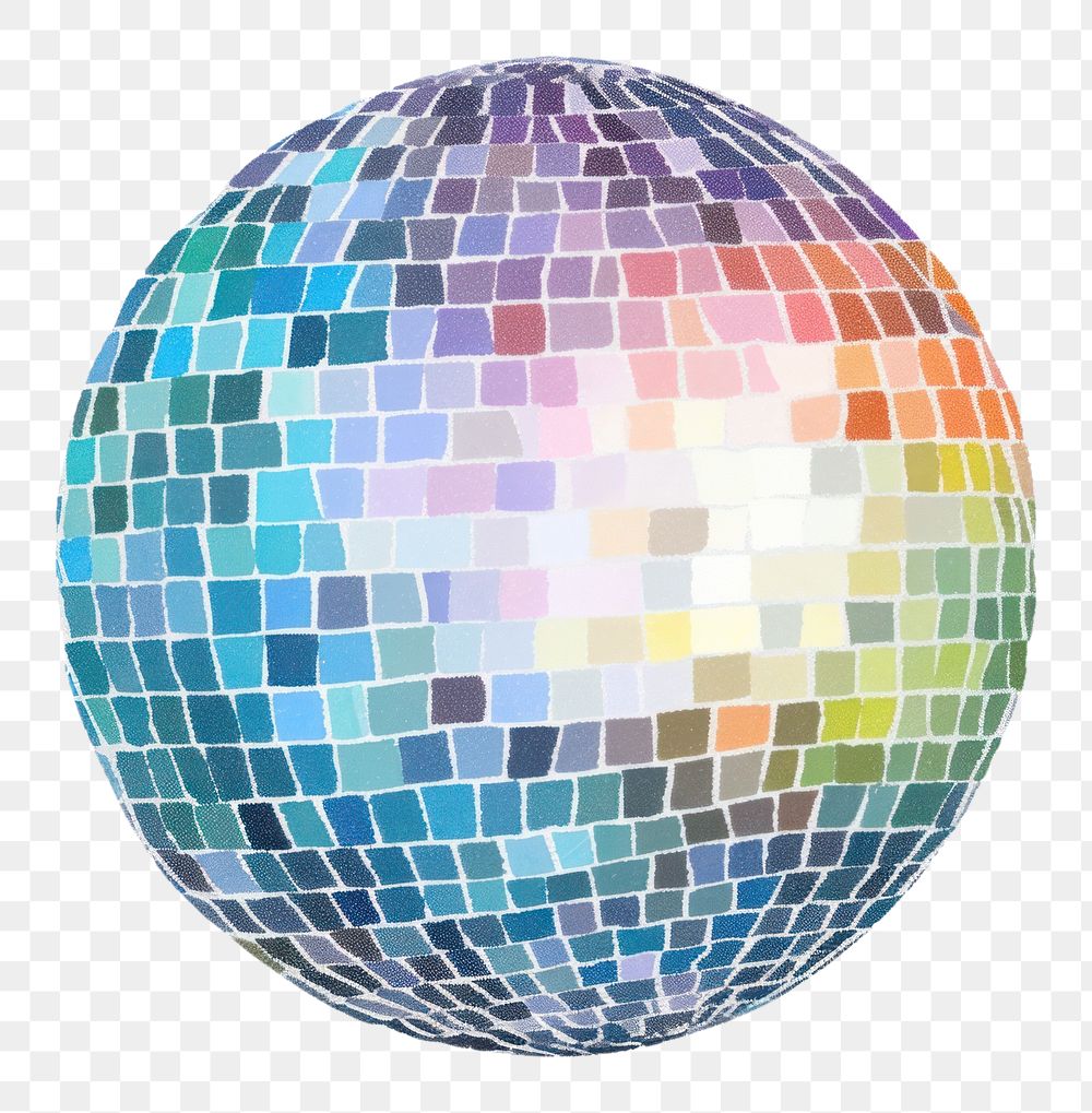 PNG Disco ball sphere space white background