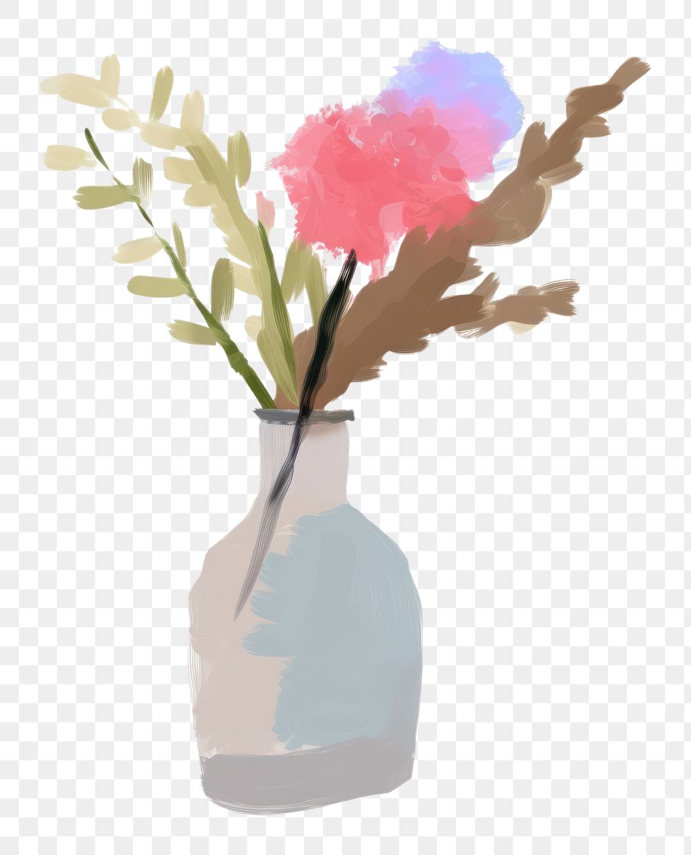 PNG Flower vase drawing plant art. 