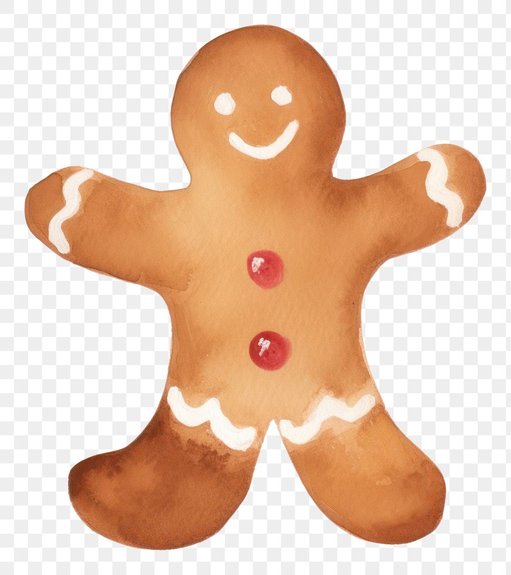 PNG  Gingerbread cookie food white background. AI generated Image by rawpixel.