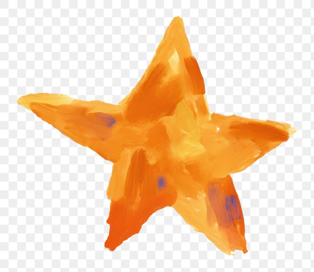 PNG Echinoderm starfish yellow animal. AI generated Image by rawpixel.