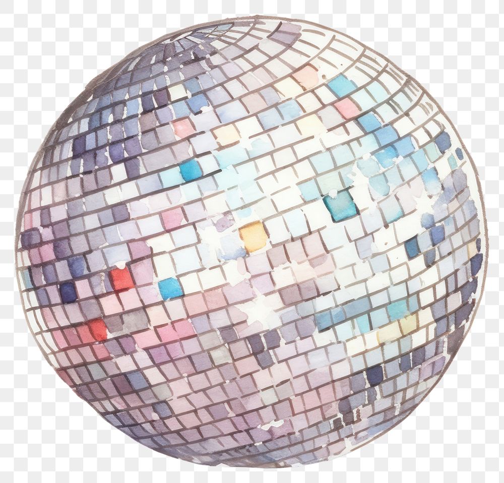 PNG Disco ball art sphere sketch