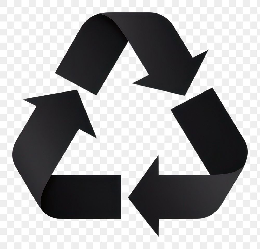 PNG  Recycle sign symbol black recycling. AI generated Image by rawpixel.