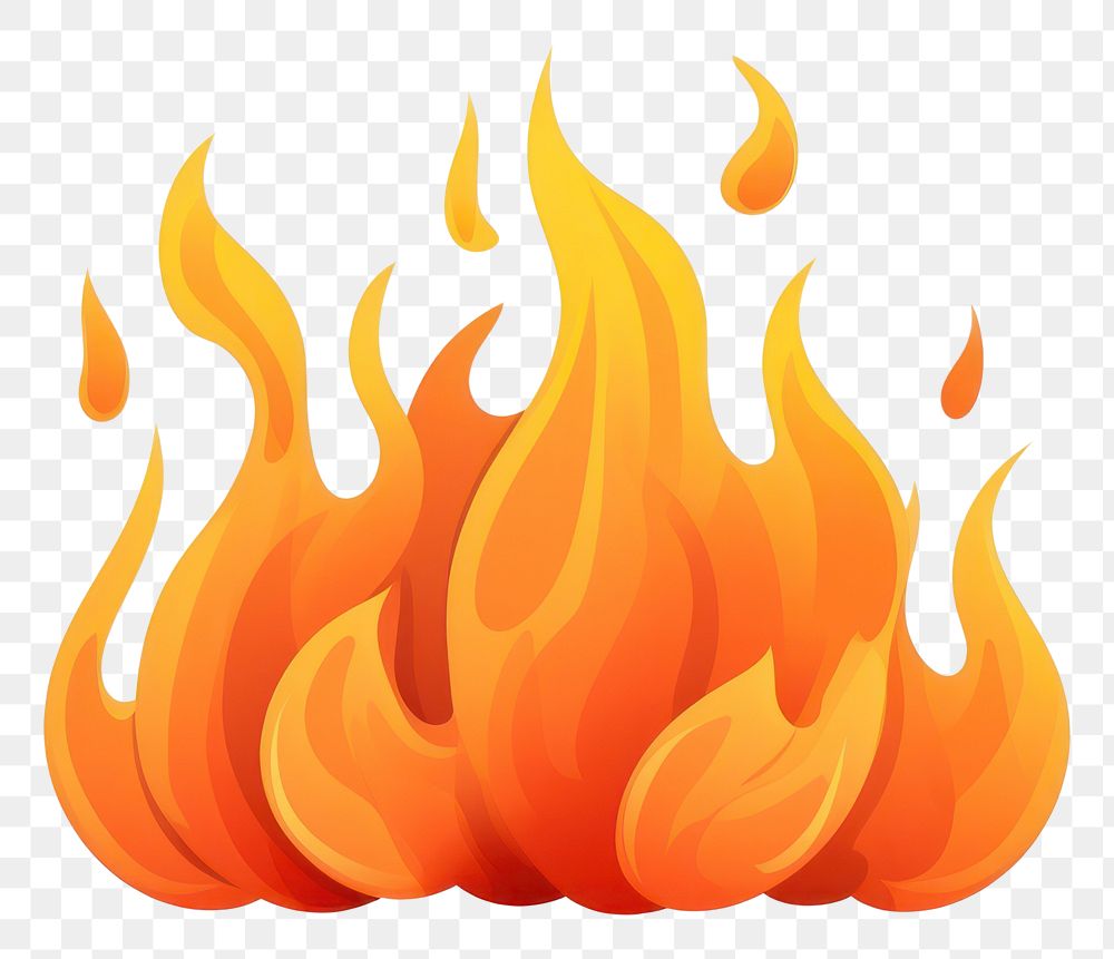 PNG  Fire white background glowing burning. AI generated Image by rawpixel.