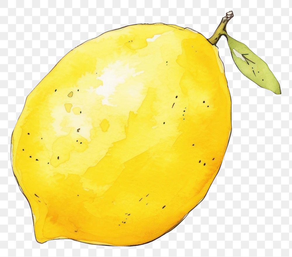 PNG Lemon cartoon sketch fruit. AI generated Image by rawpixel.